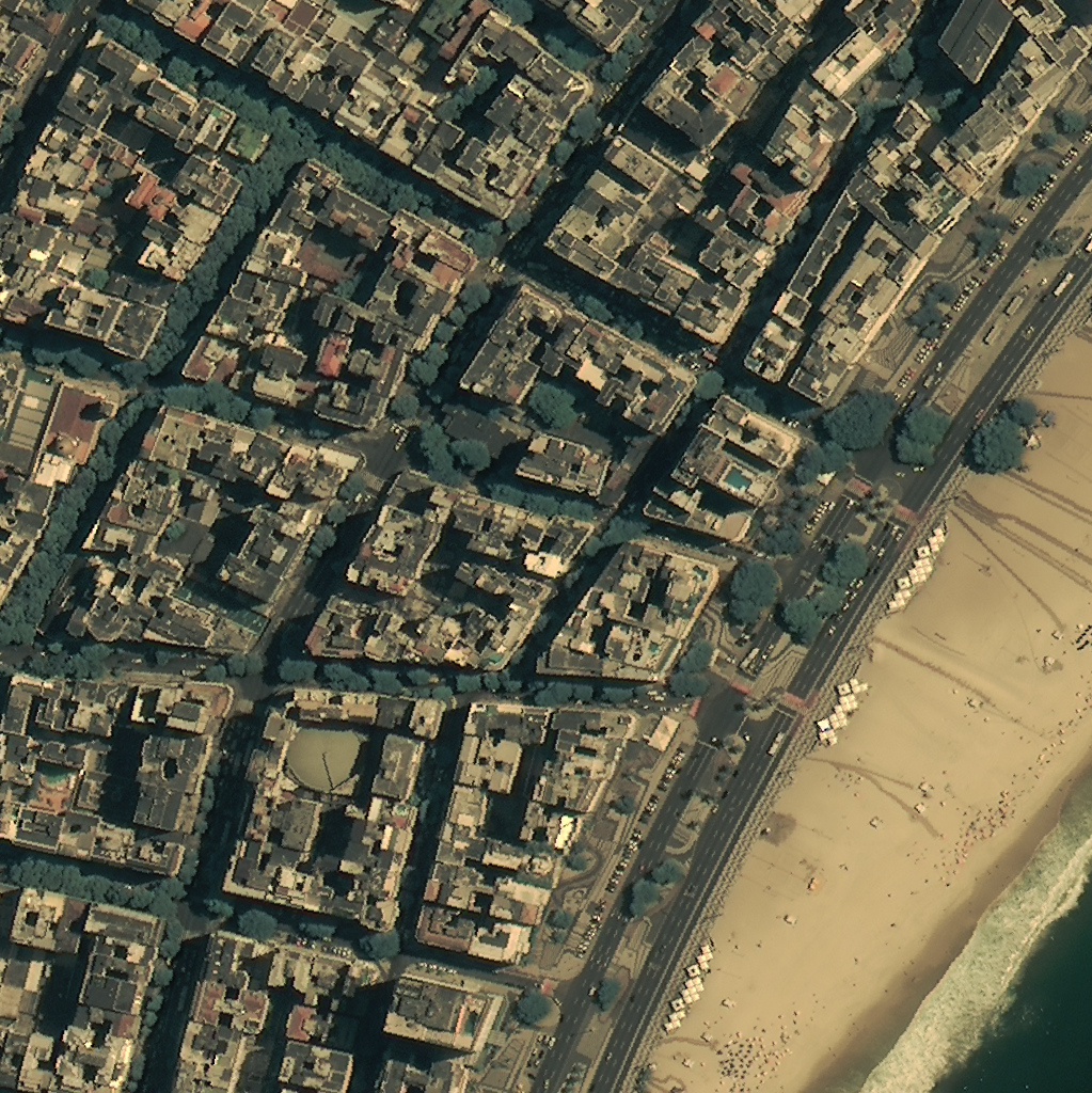 Copacabana: Av. Atl&acirc;ntica e Rua Bar&atilde;o de Ipanema (imagem RGB)